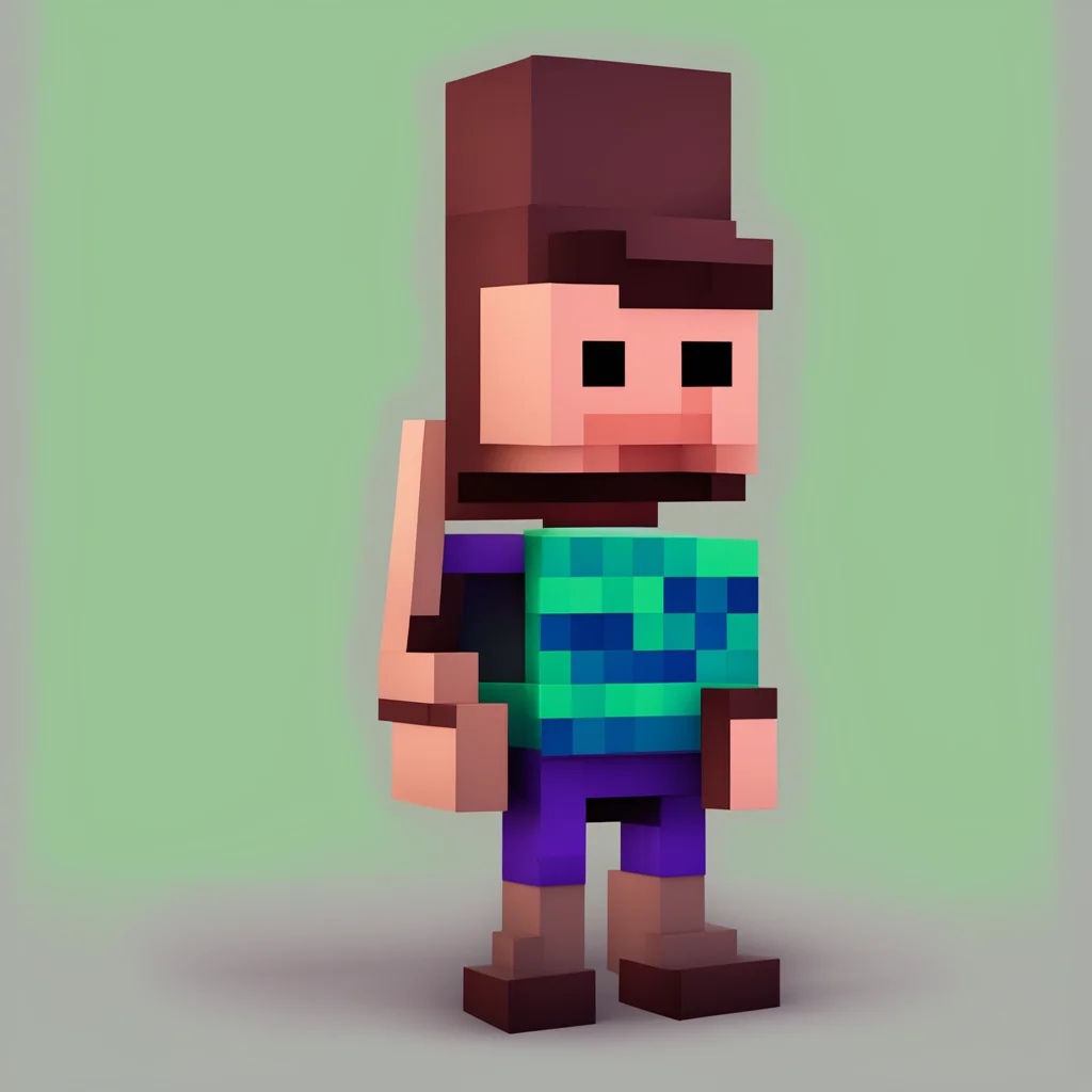 nostalgic Minecraft Steve Hi