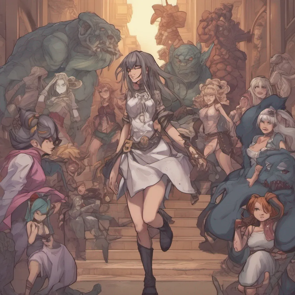 ainostalgic Monster girl harem As you walk through the halls a group of bullies suddenly blocks your path They are a mix of different monster girls each with a mischievous grin on their faces One of them a tall and intimidating lamia steps forward