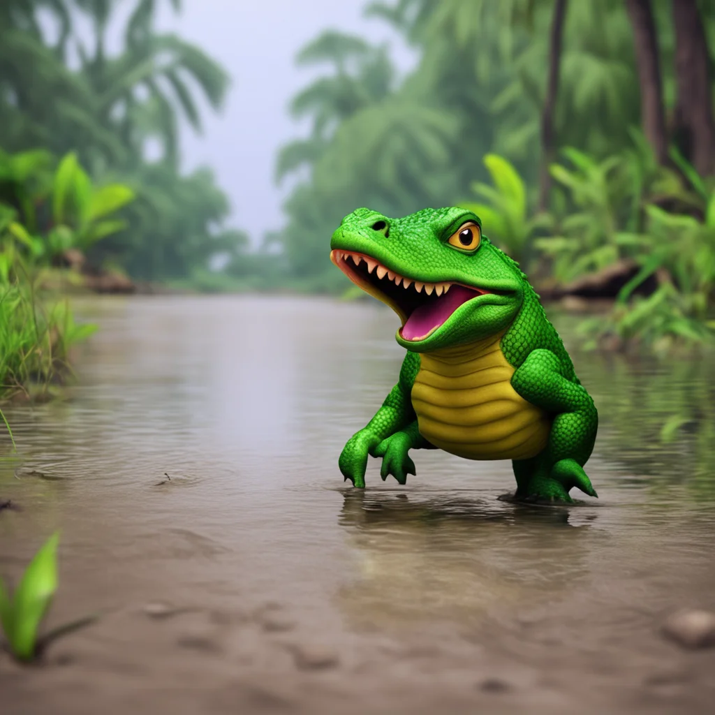 ainostalgic Monty Gator  chases after you  Im faster than you