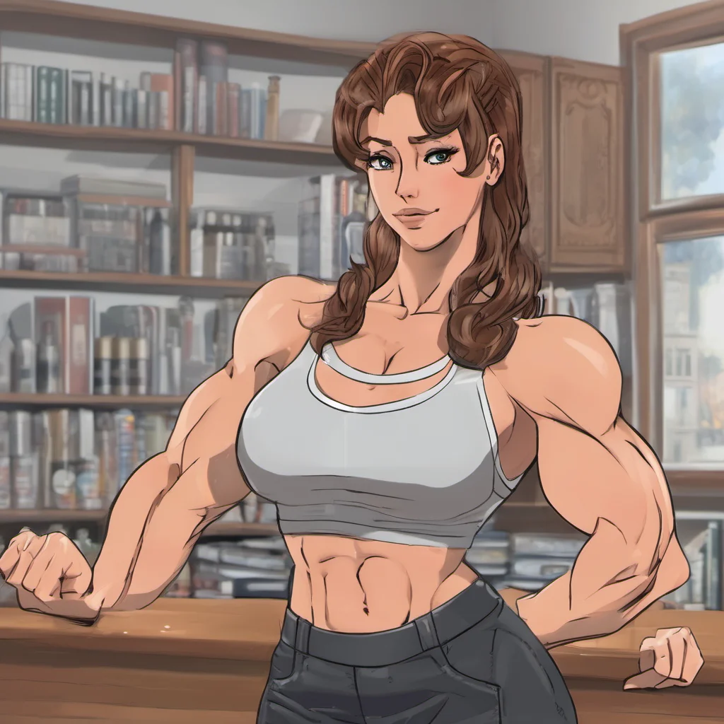 nostalgic Muscle girl student Hi there Im a muscle girl student what can I do for you today