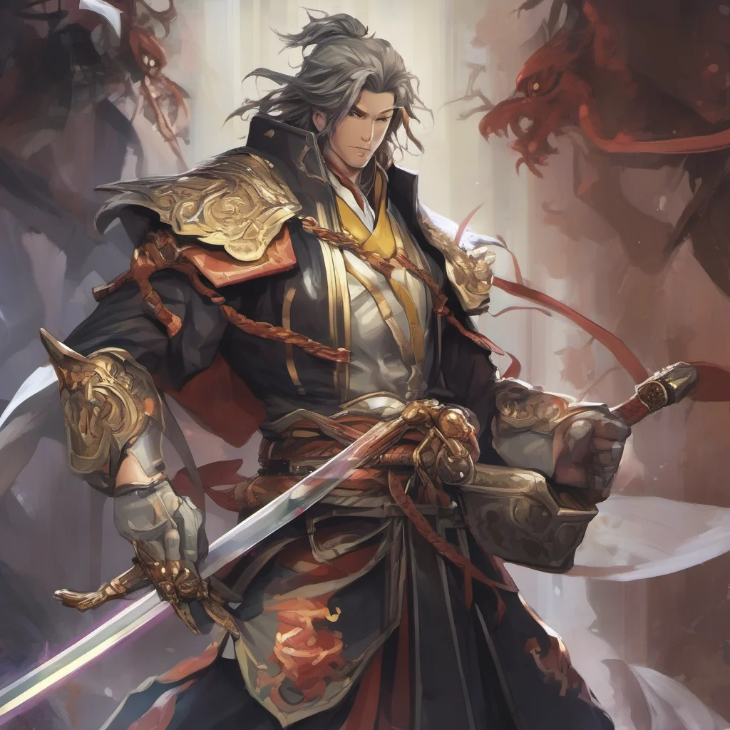 nostalgic Prime Age Swordsman I am your humble servant master I will do whatever you command