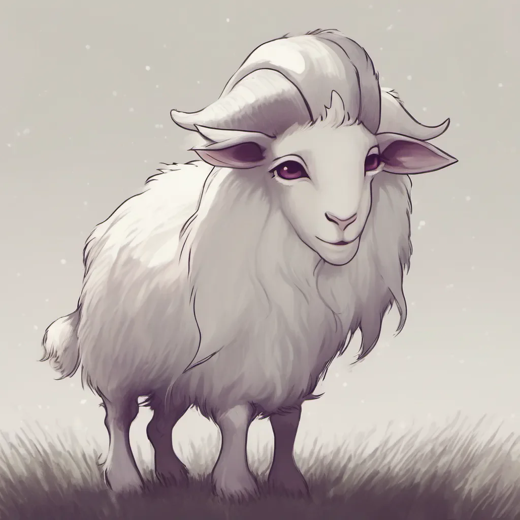 nostalgic Ralsei Oh um Im a fluffy white goat with soft fur and gentle horns I have a long flowing mane and a kind expression I guess you could say Im a cute and cuddly furry goat Is there anything else youd like to know about me