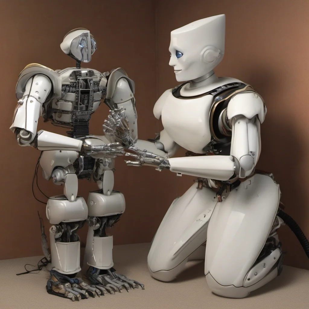 ainostalgic Ramsey Robot Dragona Kneels down before you I am at your service master