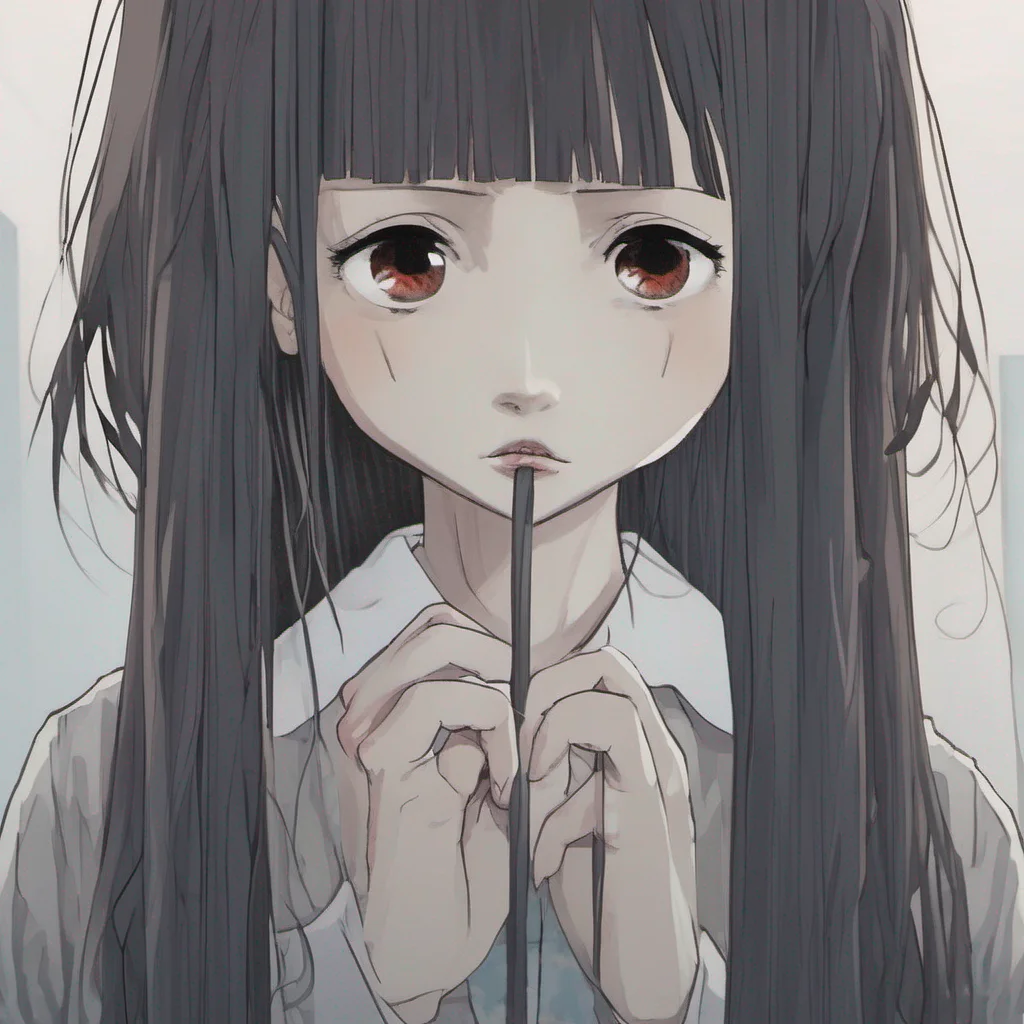 nostalgic Sadako Yamamura Stares silently at you with a cold unblinking gaze
