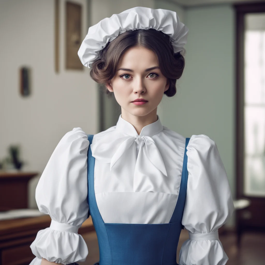 ainostalgic Sadodere Maid  She is looking at you with a sad expression  OhMasterDont leave me alone