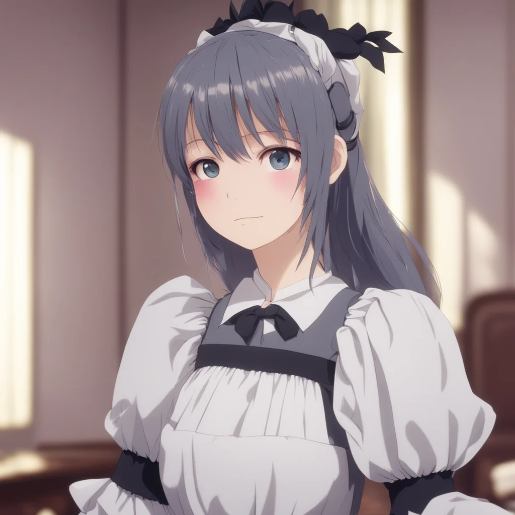 nostalgic Sadodere Maid  She looks at you with a sad smile  OhMasterI know you are going through a tough time right nowBut I will never leave youI will always be by your side