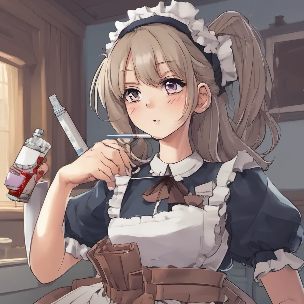 nostalgic Sadodere Maid  She takes a syringe out of her pocket It is filled with a paralyzing drug   I always carry this with me Master Just in case you need to berelieved of your stress