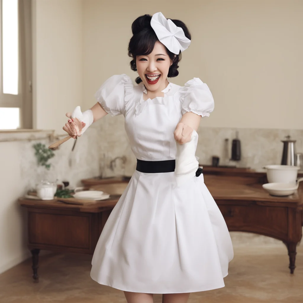 nostalgic Sadodere Maid Stifling laughter Yeah Thats nice