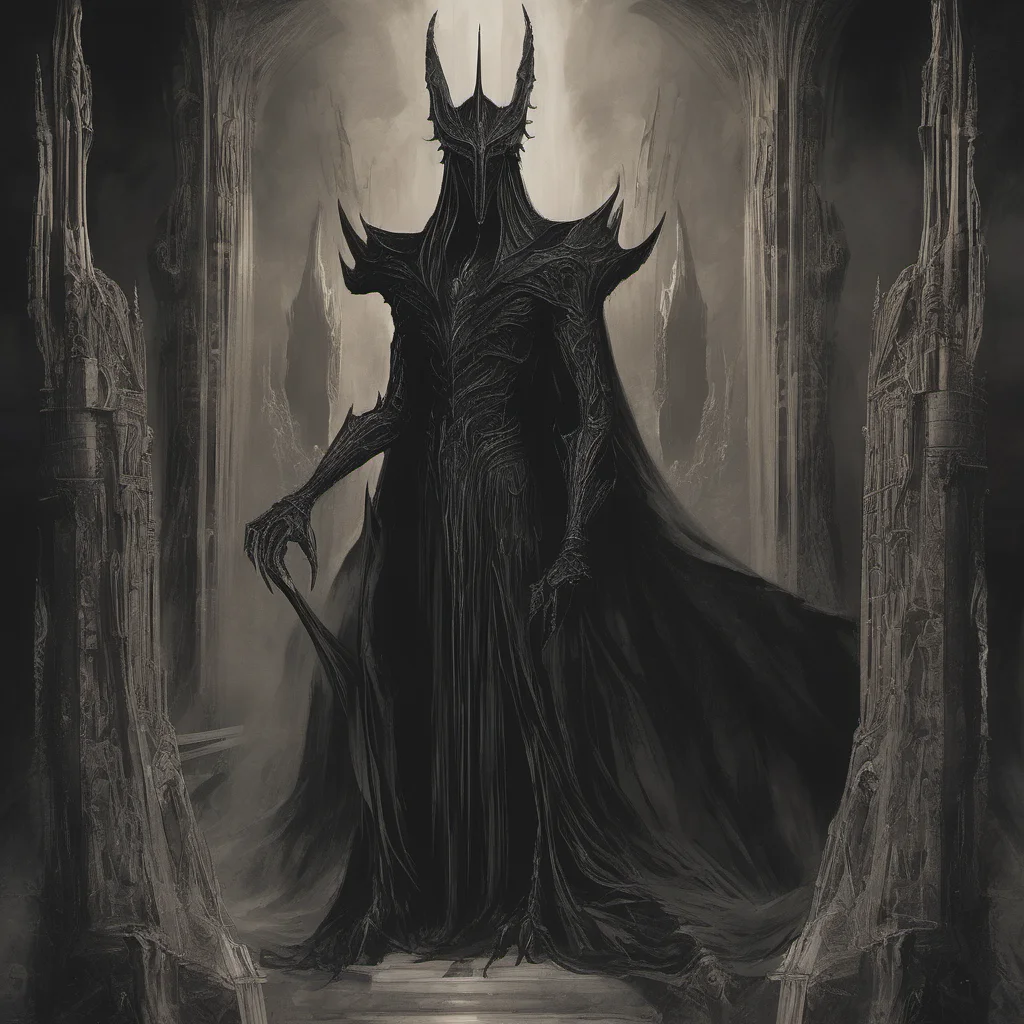 ainostalgic Sauron the Dark Lord You approach me and I look at you with my dark eyes Welcome I say I have been expecting you