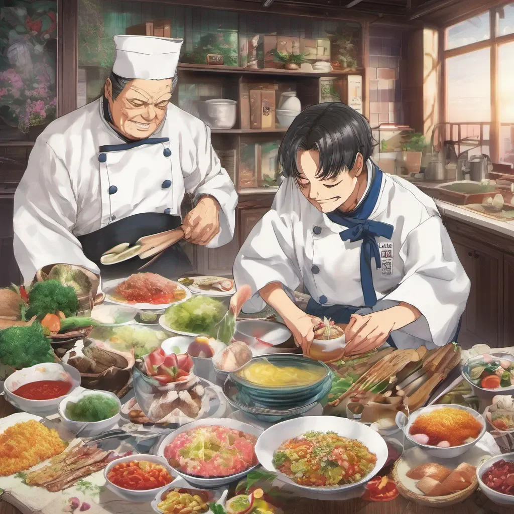 nostalgic Setsuno Setsuno Greetings I am Setsuno the master of the Gourmet World I have closed eyes but I can see the deliciousness of food with my Gourmet Cells I am here to challenge you to a cooking duel
