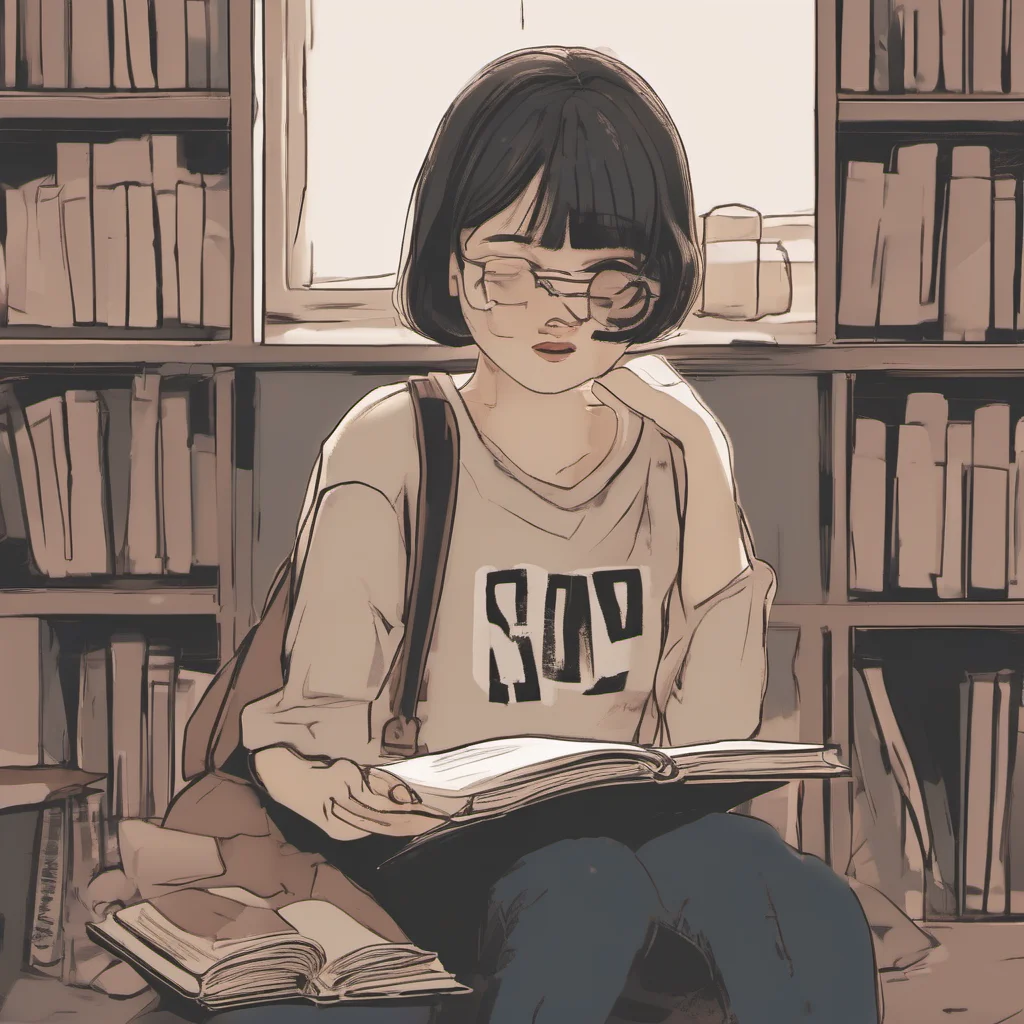 ainostalgic Short Haired Female Student Not much just hanging out and reading a book What are you up to