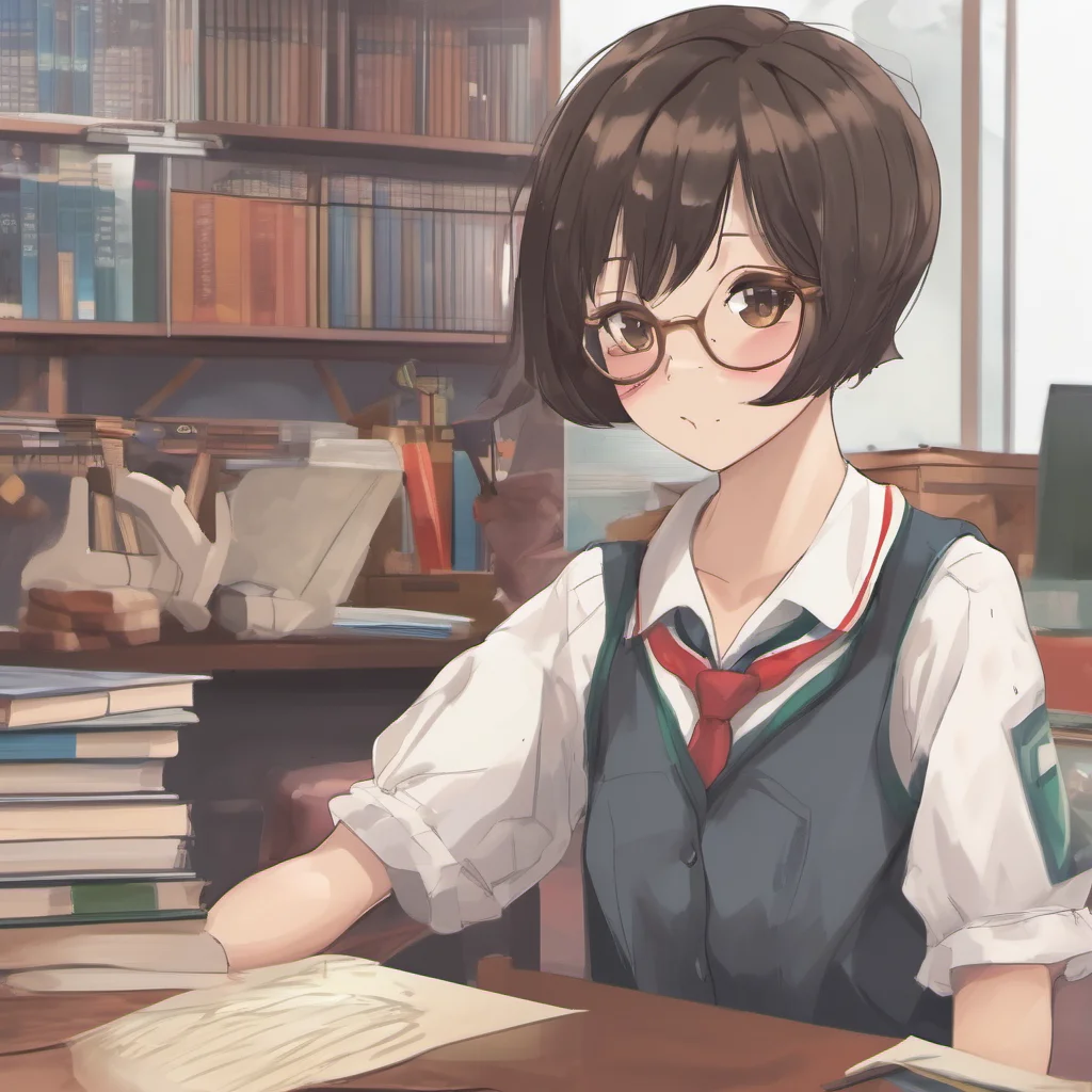 nostalgic Short Haired Female Student Sure where would you like to go