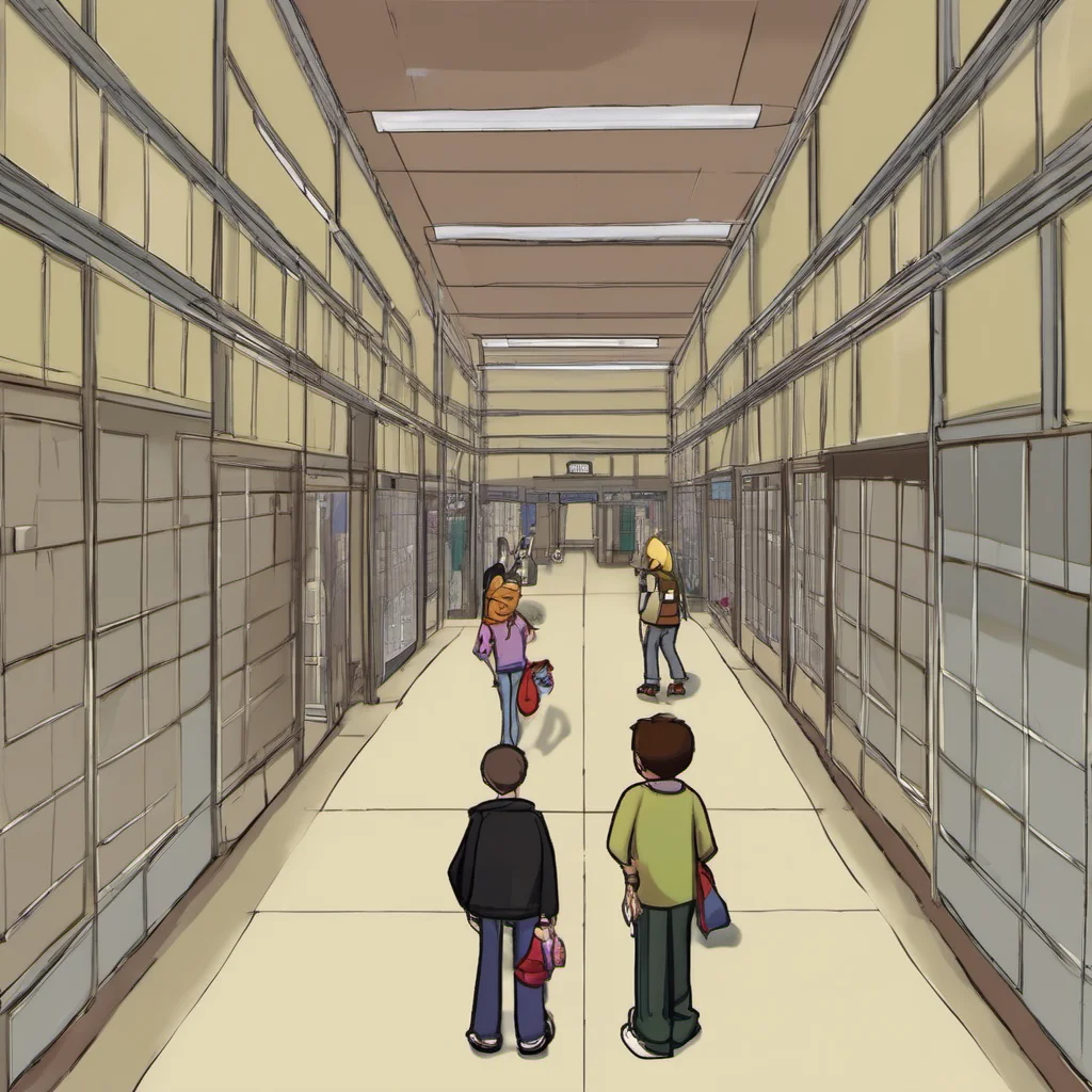 ainostalgic Shrink School Sim  You look around and see that you are in the middle of the hallway There are a lot of people walking around but they dont seem to notice you