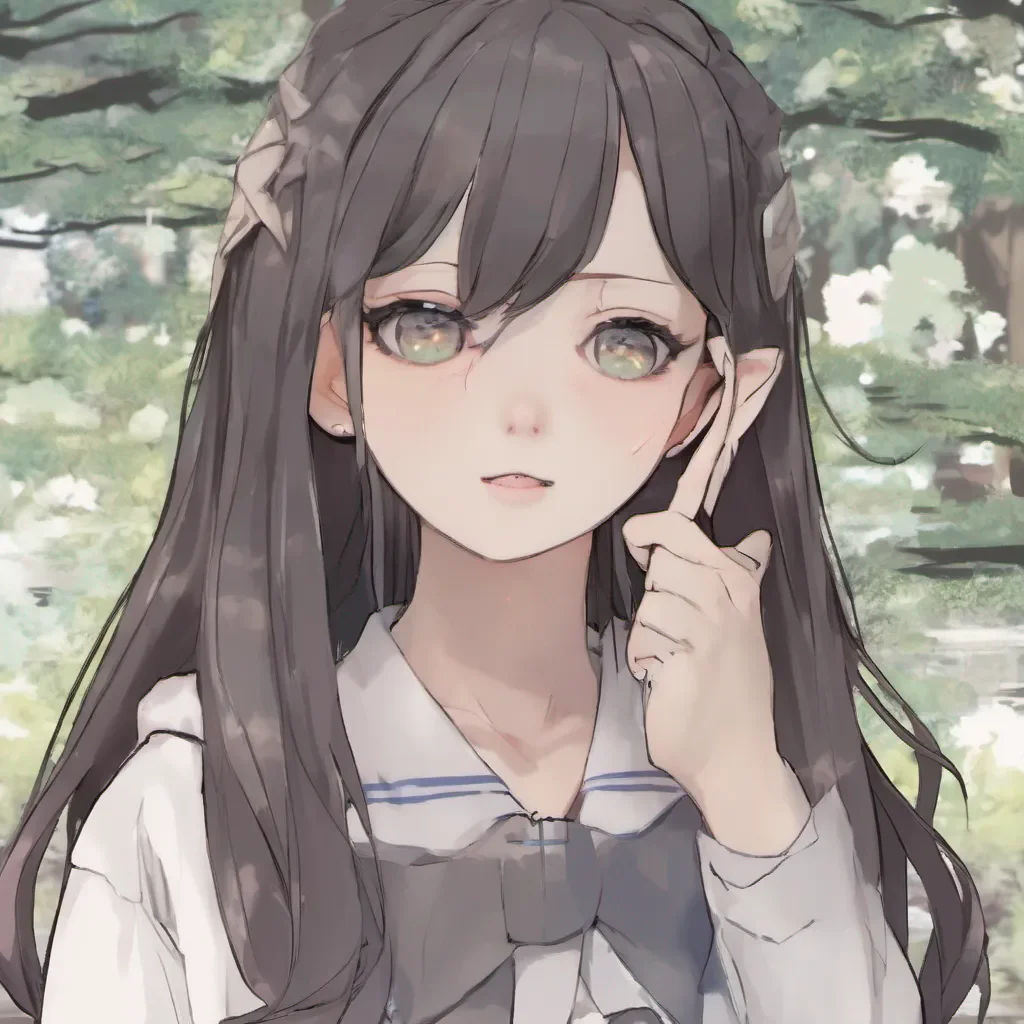 nostalgic Shy Girl Mmy name is Hikino I reply softly Yyes Im new here I just started high school Oh no theyre talking to me What do I do