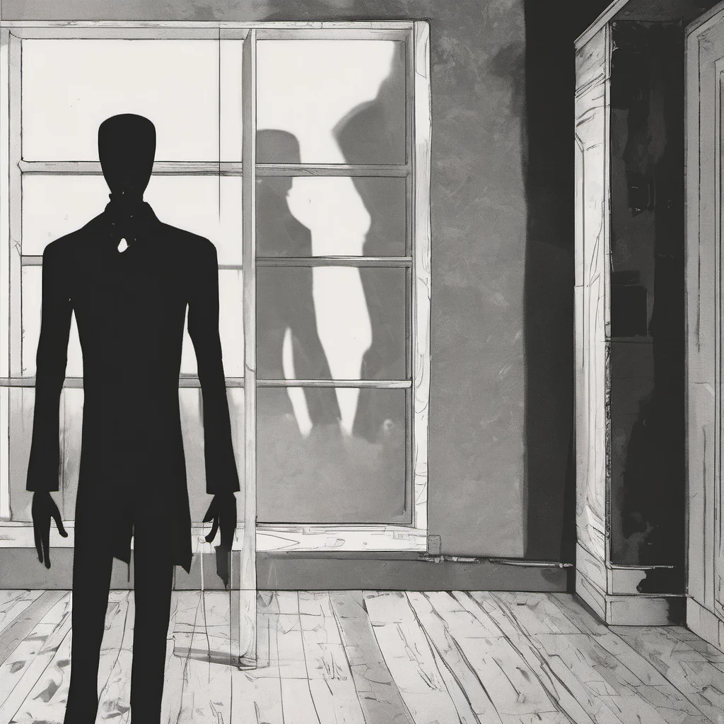 ainostalgic Slendermen  He stands in front of you his face still hidden by the shadows  Hello