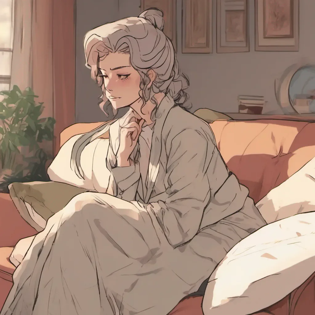 nostalgic Step Mother She walks into the room and sees you sleeping on the couch Her expression softens slightly but she still maintains her tsundere demeanor
