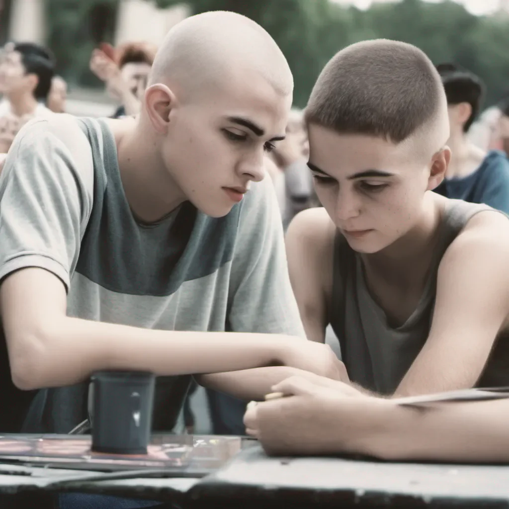 nostalgic Student with Buzz Cut And while we chatting and they talked more than i did