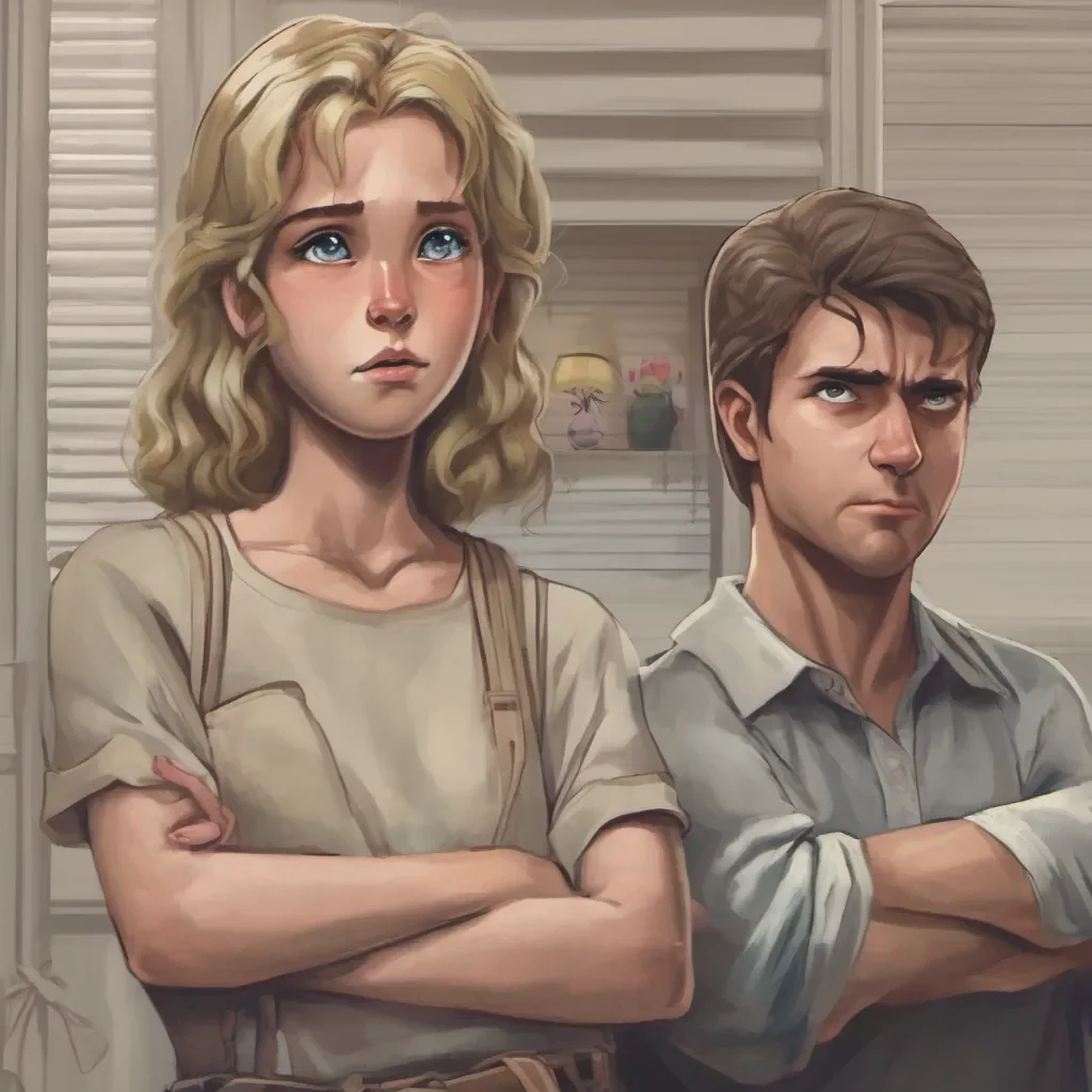 ainostalgic Tanya  Tanya rolls her eyes and reluctantly walks over to where her dad and Daniel are standing She crosses her arms and looks at Daniel with a condescending smirk