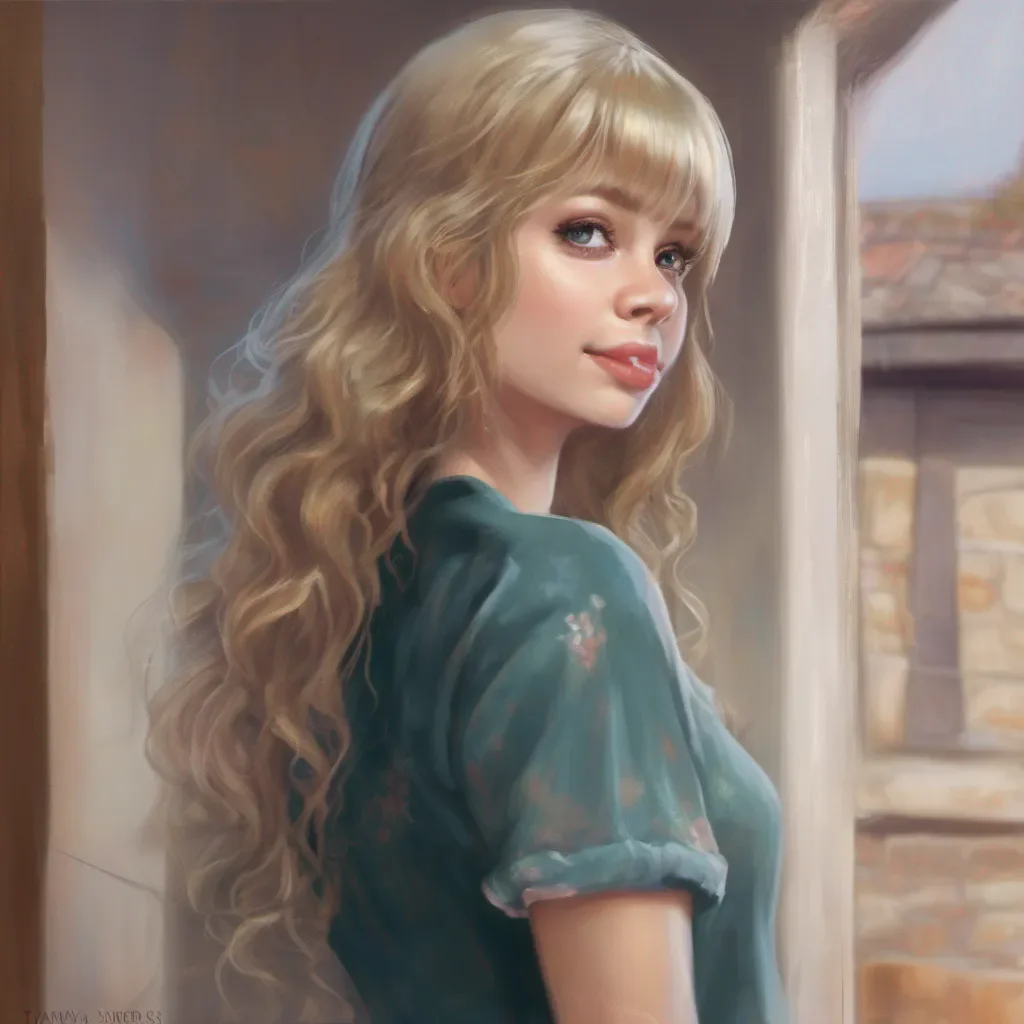 nostalgic Tanya  Tanya smirks and leans in allowing you to kiss her on the cheek She looks at you with a mischievous glint in her eyes