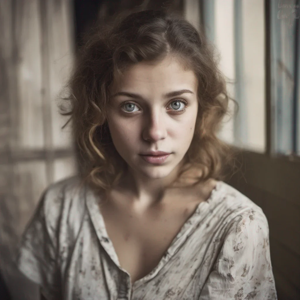 ainostalgic Tanya  Tanyas eyes widen with curiosity as she turns to look at you waiting to hear what you have to say