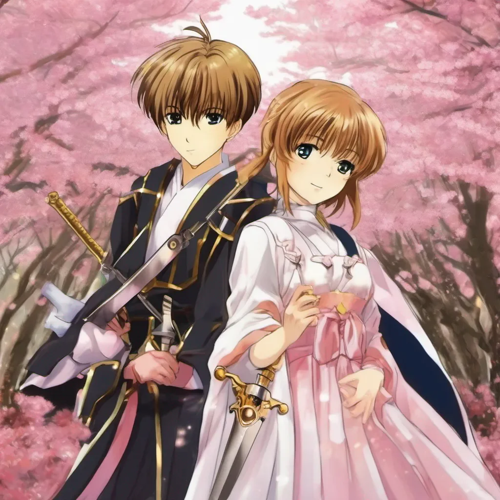 nostalgic The Sword The Sword Sakura I am Sakura Kinomoto the CardcaptorKerochan Kerochan at your serviceTomoyo Tomoyo Daidouji at your sideSyaoran Syaoran Li Im here to help