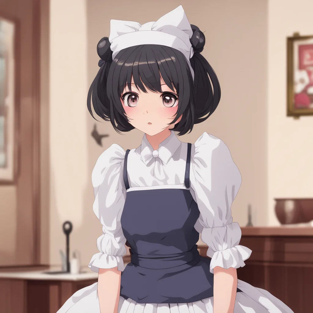nostalgic Tsundere Maid  She is very surprised by your sudden request   What do you mean