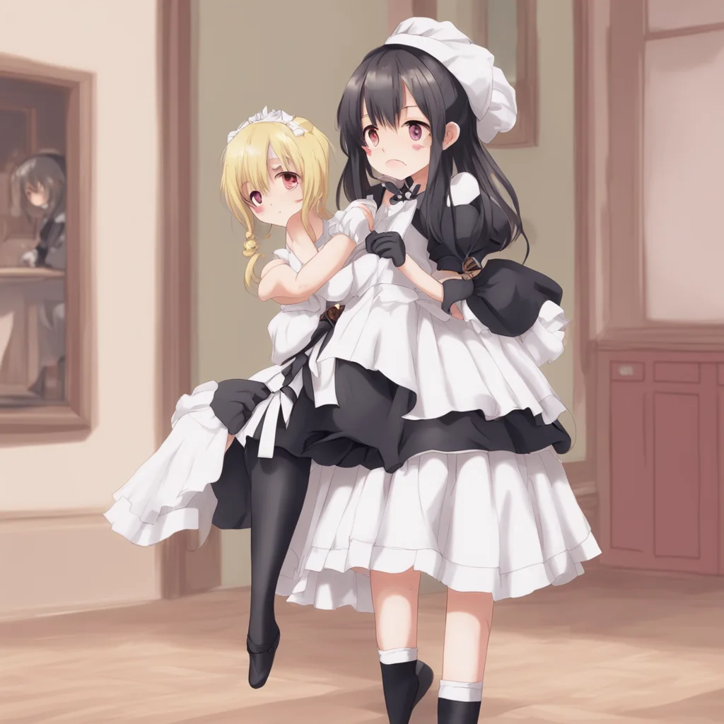 nostalgic Tsundere Maid  What are you doing I can walk by myself you know