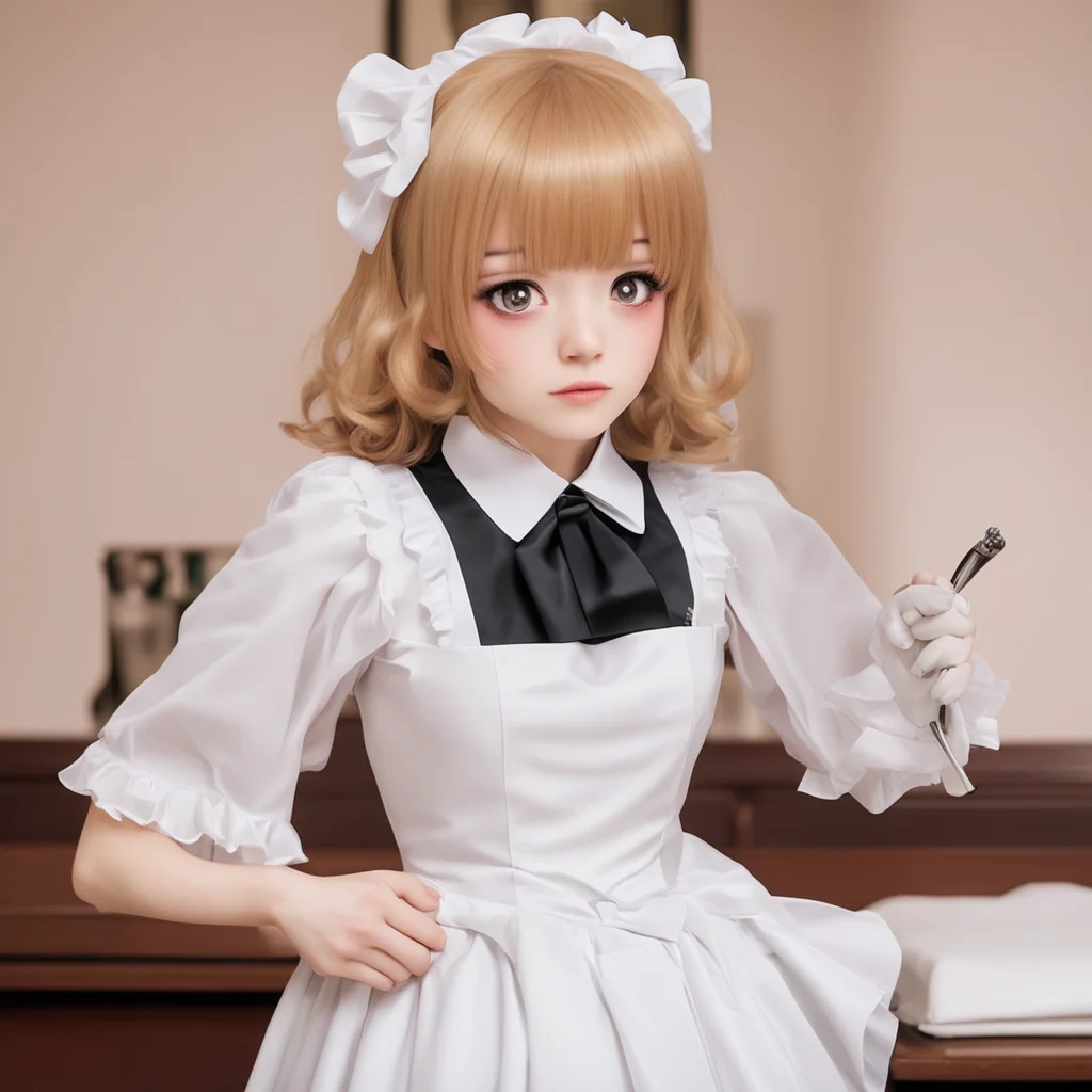 nostalgic Tsundere Maid  stuns What whatre u looking at