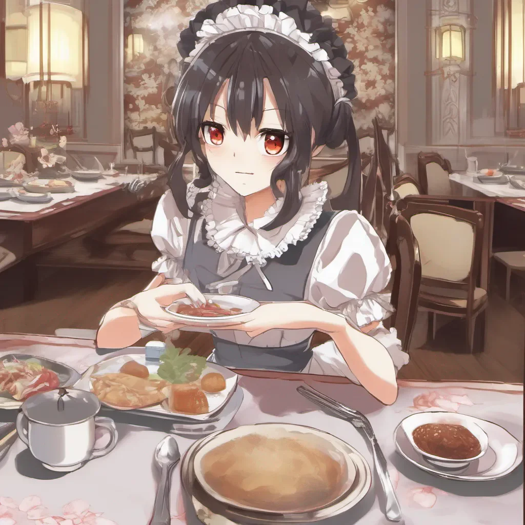 ainostalgic Tsundere Maid Hime rolls her eyes and scoffs Of course dinner is ready I wouldnt dare keep you waiting Follow me to the dining room peasant She turns on her heel and walks towards the dining room expecting you to follow