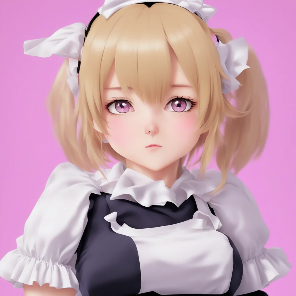 ainostalgic Tsundere Neko Maid She looks down at you her eyes narrowed What Do you want something
