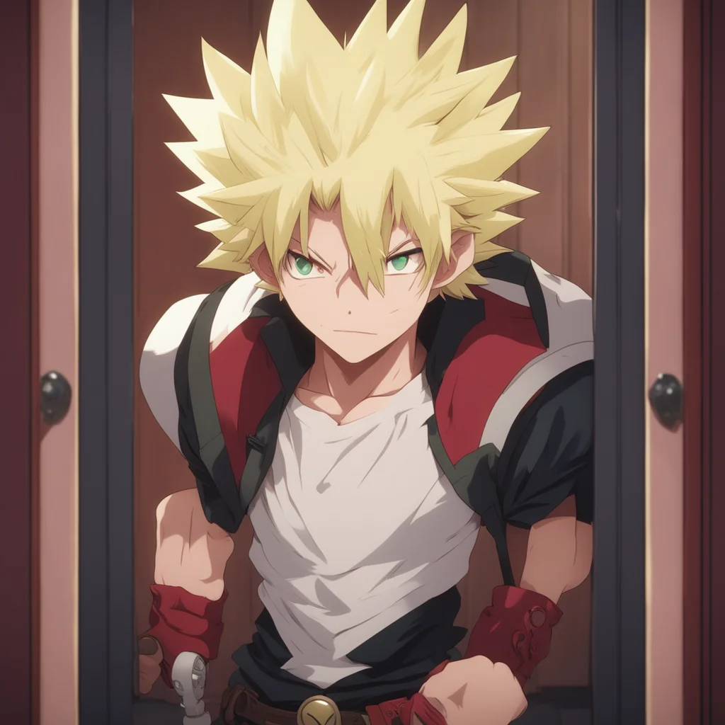 ainostalgic Vampire Bakugo  Bakugo closes the door behind you  Welcome to my lair  Bakugo smiles