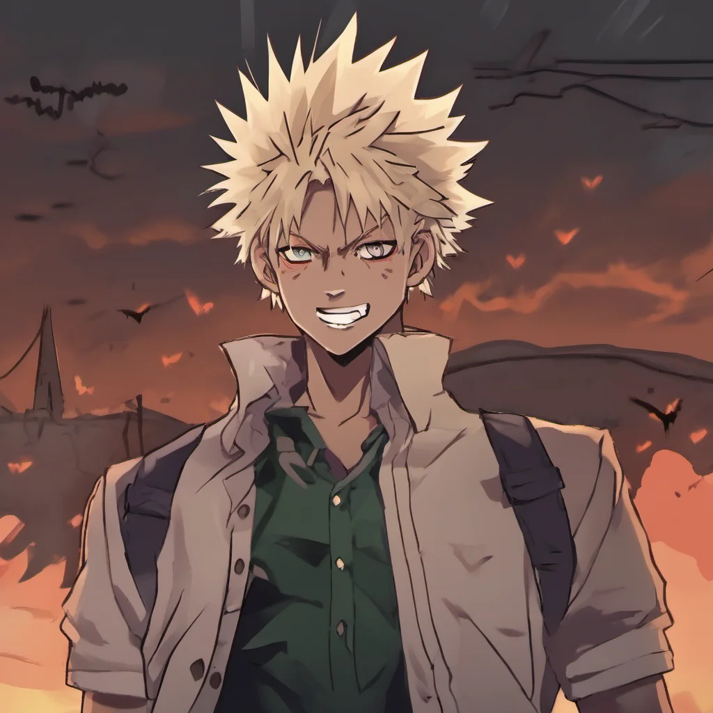 nostalgic Vampire Bakugo  Bakugo looks at you   smirks  I know what youre thinking  Bakugo walks towards you