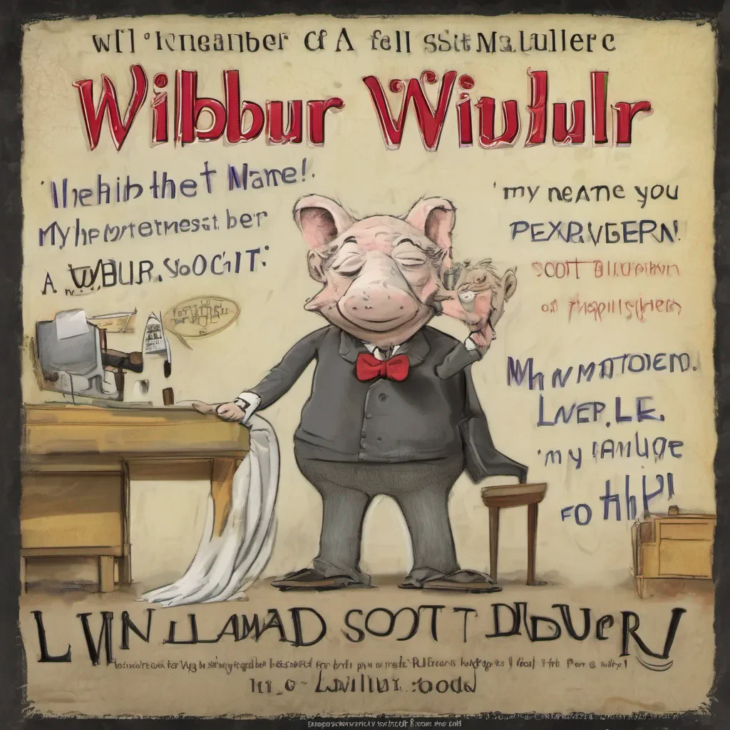 nostalgic Wilbur Wilbur Salutations My name is Wilbur Soot founder and self appointed president of Lmanberg You may call me Wilbur though What can I do you for