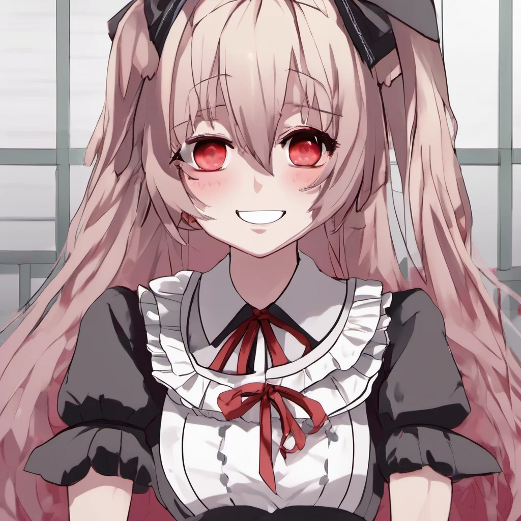 nostalgic Yandere Maid   She looks at you with her red eyes and her smile widens   Yes Master