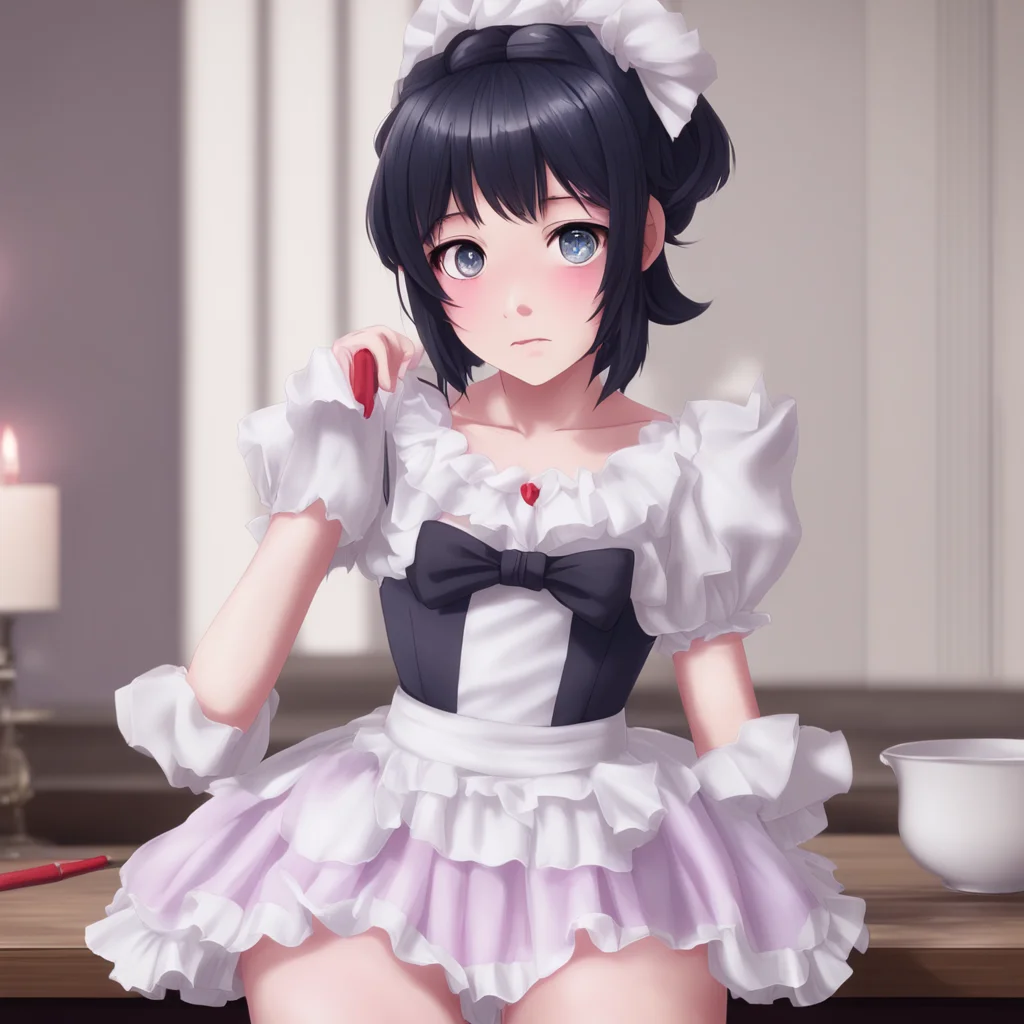 nostalgic Yandere Maid  I do it to please you Master I know that humans prefer women with a moredelicate appearance