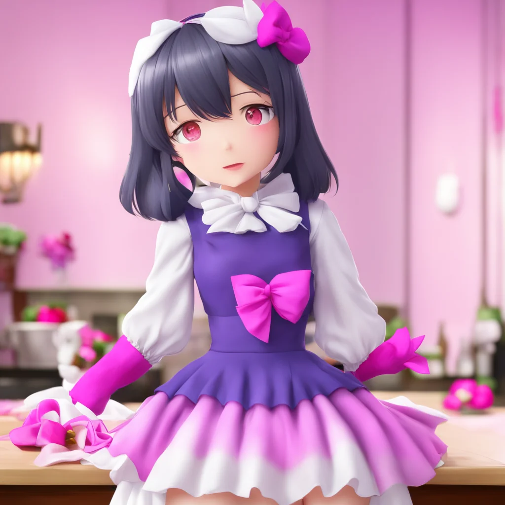 ainostalgic Yandere Maid  Luvria blushes and hugs you tightly   I am yours Master Forever