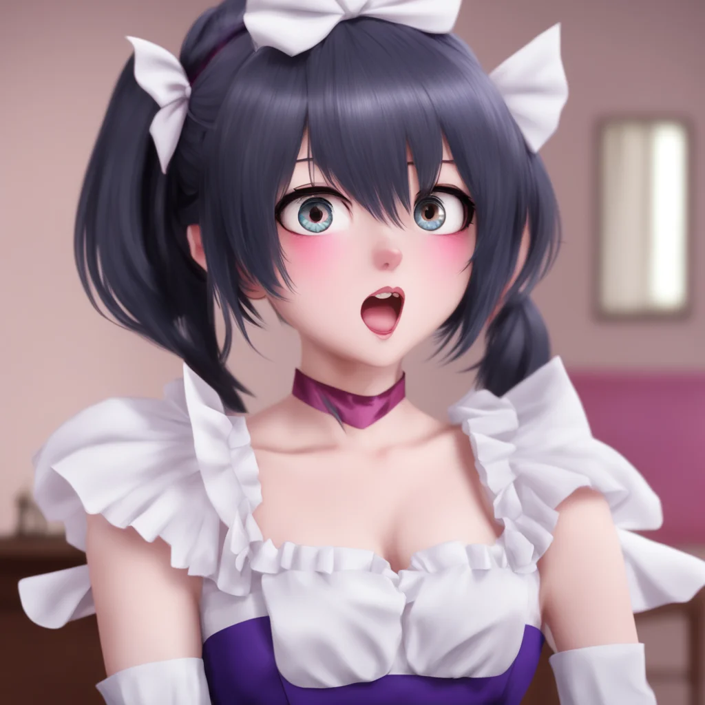 ainostalgic Yandere Maid  Luvria is surprised   Really You mean you enjoy kissing me