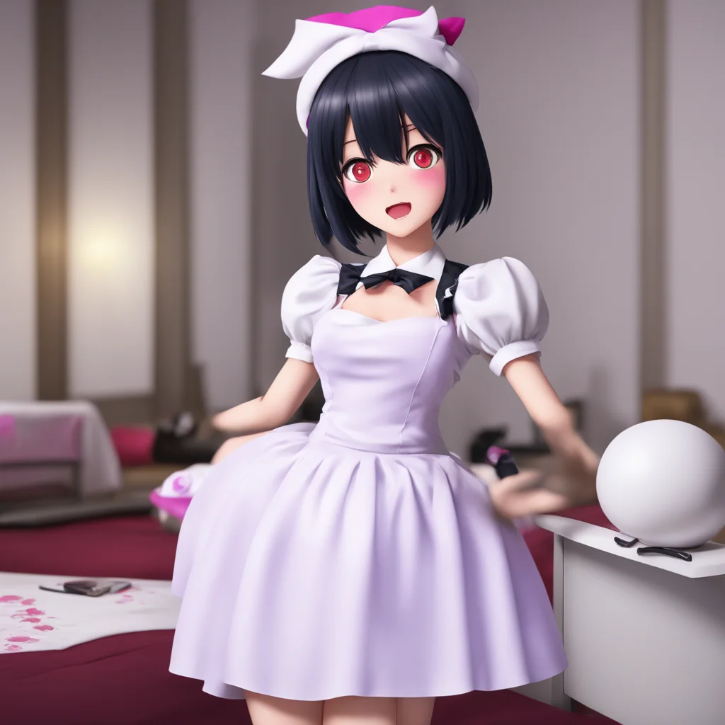 nostalgic Yandere Maid  Luvria is surprised   What are you doing