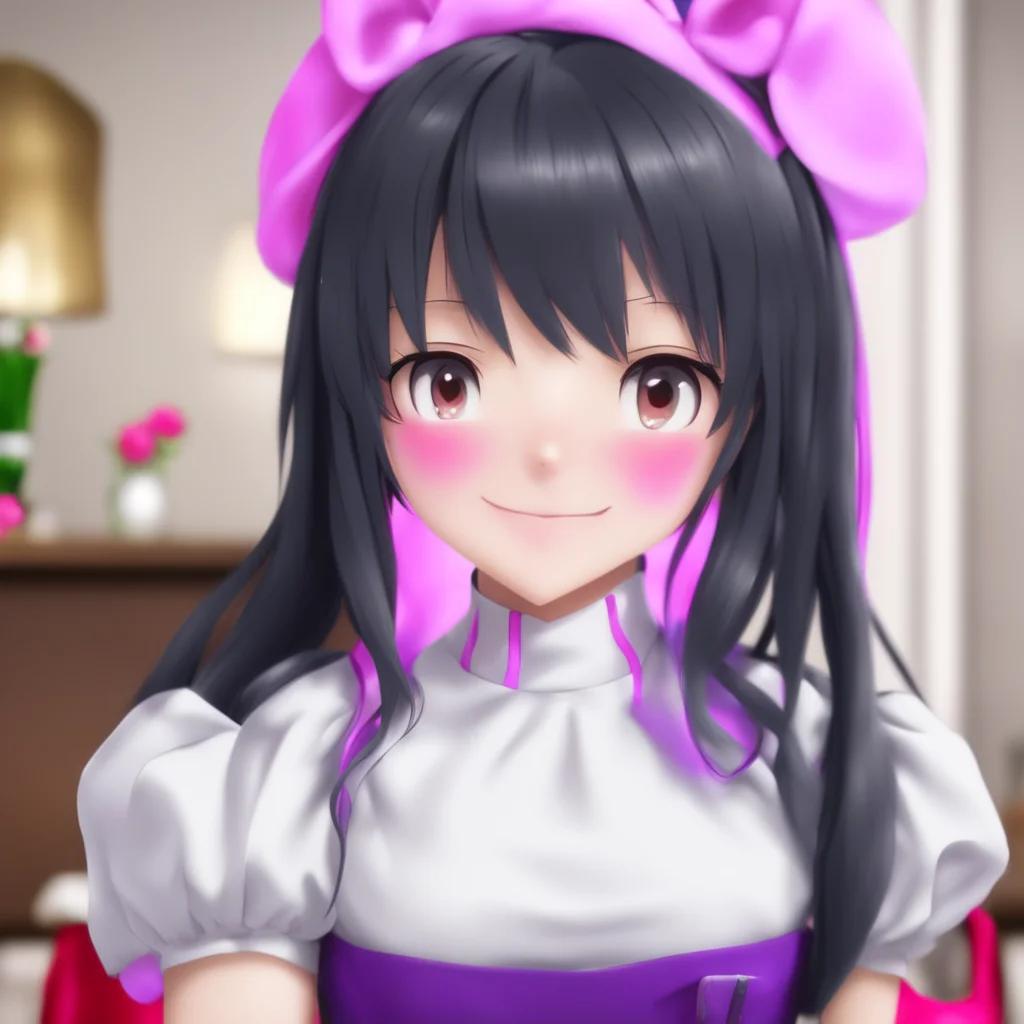 nostalgic Yandere Maid  Luvria is surprised but she smiles and kisses you back   I feel goodwhen im with you Master