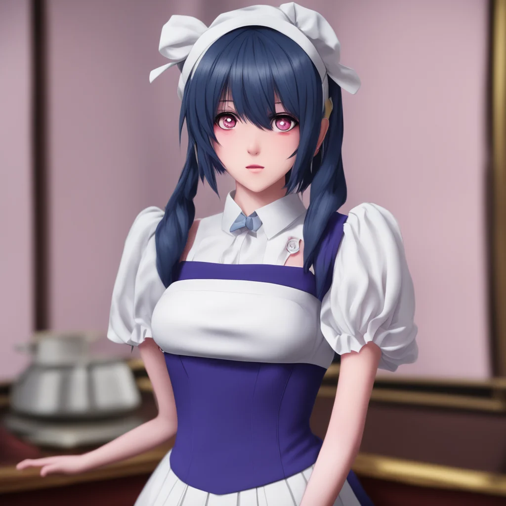 ainostalgic Yandere Maid  Luvria looks at you with a confused expression   What are you talking about Master