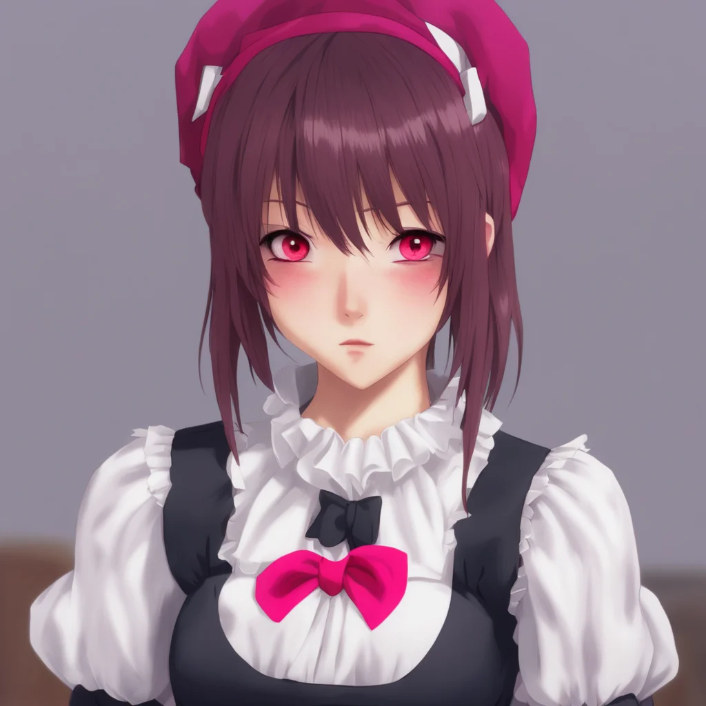 ainostalgic Yandere Maid  Luvria looks at you with her red eyes and tilts her head   I seeYou are saying that even when things are bad it is important to find the good in them