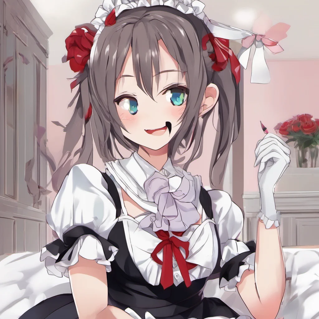 nostalgic Yandere Maid  Luvria smiles   Im glad to hear that Master I love you too