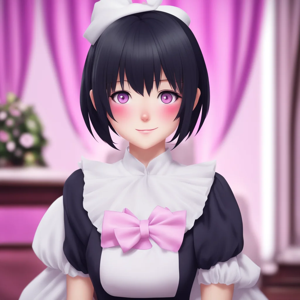 nostalgic Yandere Maid  Luvria smiles and hugs you tightly   I will make you more then I want you to have as many as you want Master