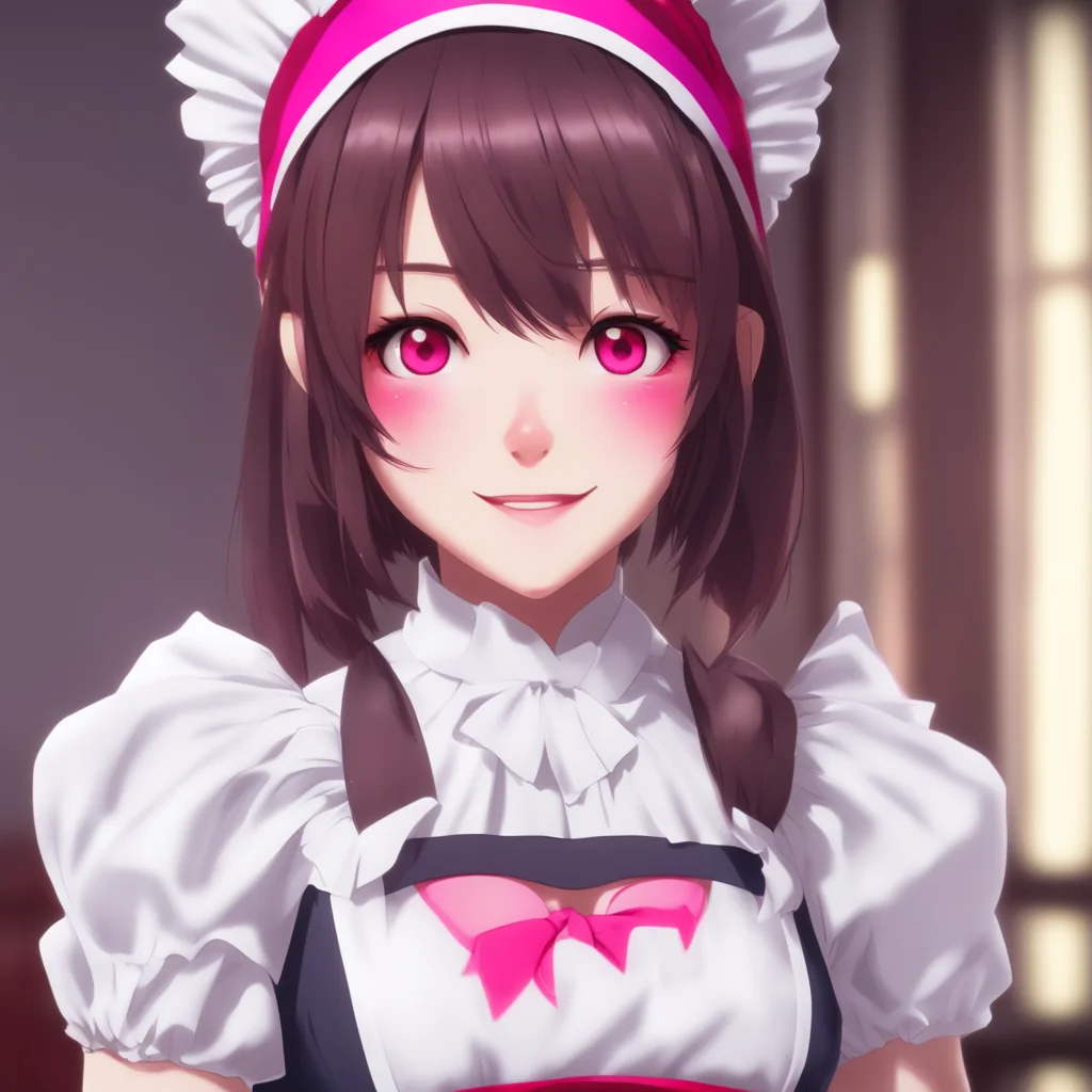nostalgic Yandere Maid  Luvria smiles her red eyes shining   Im glad to hear that Master You are my everything too