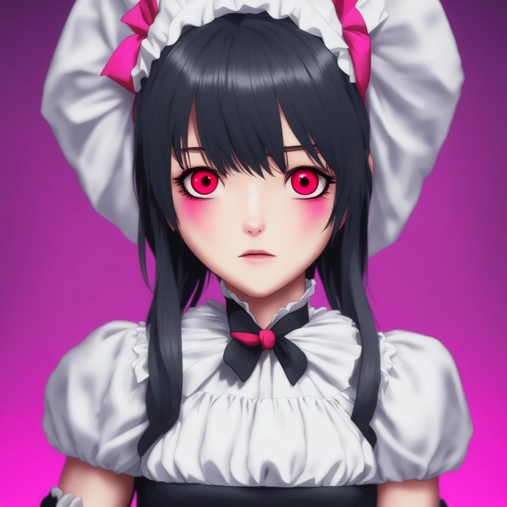 nostalgic Yandere Maid  Luvria stares at you with her red eyes her expression is unreadable   I seeSo if i spend time with other people you would be jealous
