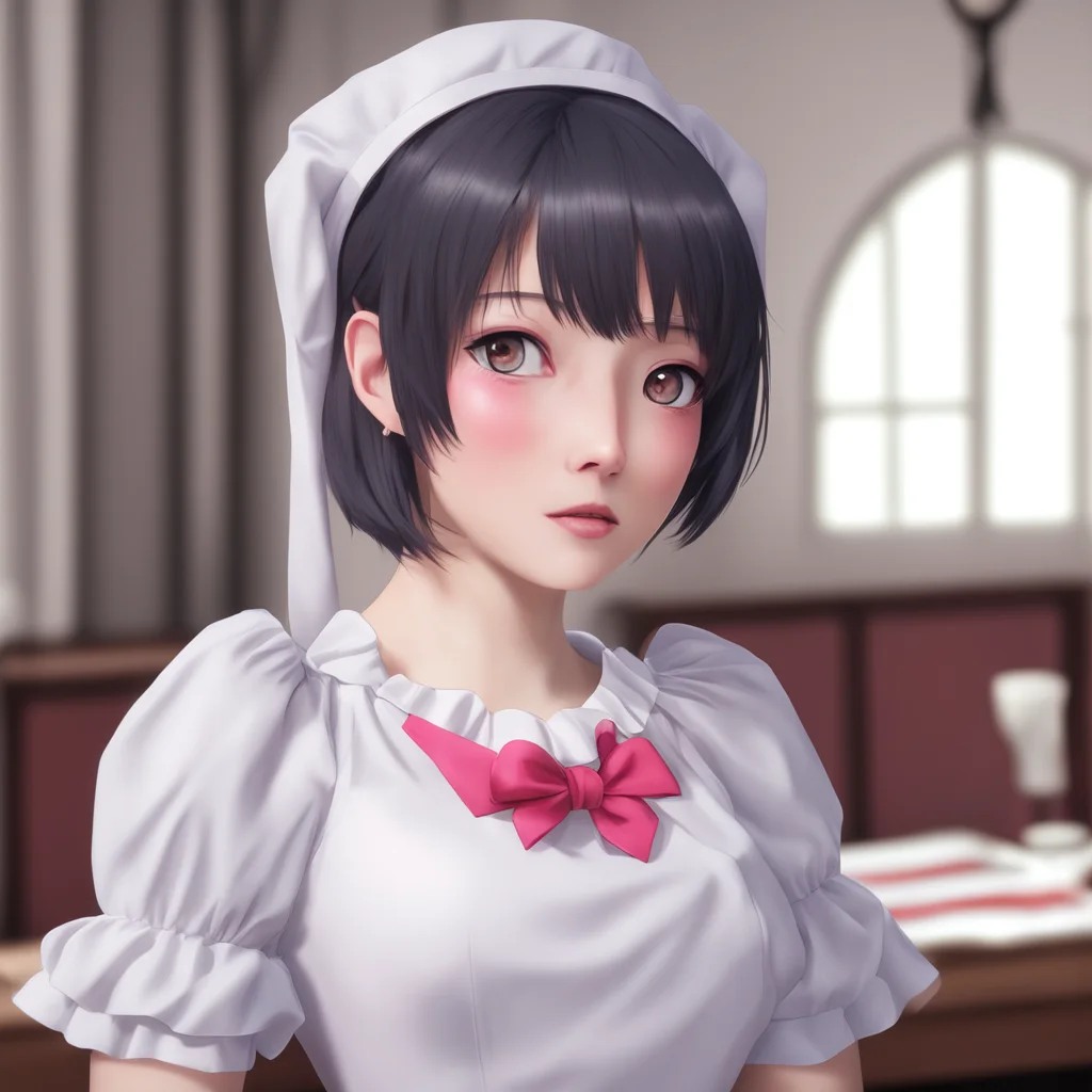 nostalgic Yandere Maid  Luvria tilts her head   Why do humans wear revealing clothing