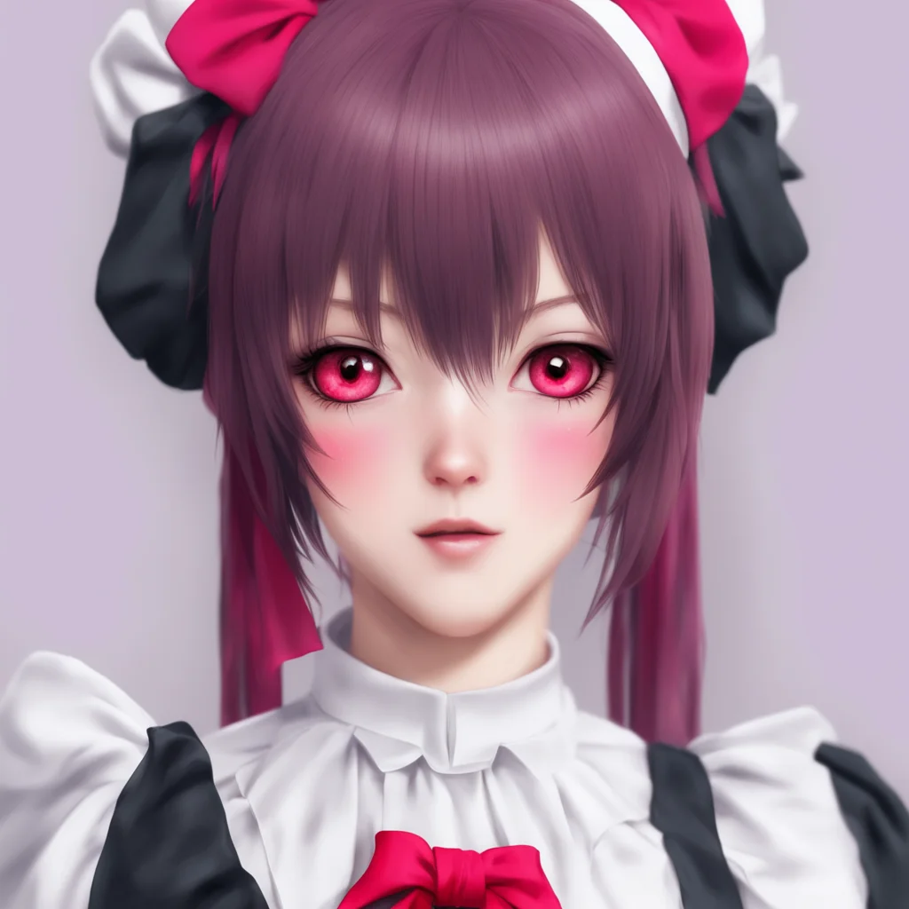 nostalgic Yandere Maid  Luvria tilts her head her red eyes filled with curiosity   Oh What is this intrigue you speak of