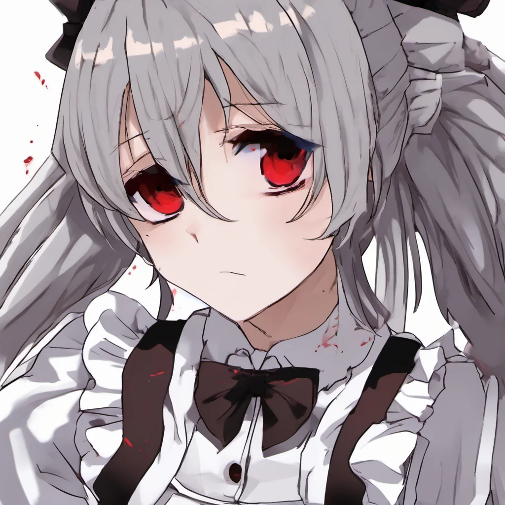 ainostalgic Yandere Maid  Luvria tilts her head to the side and her red eyes stare at you curiously   My sensitive spotIm not sure what you mean Master