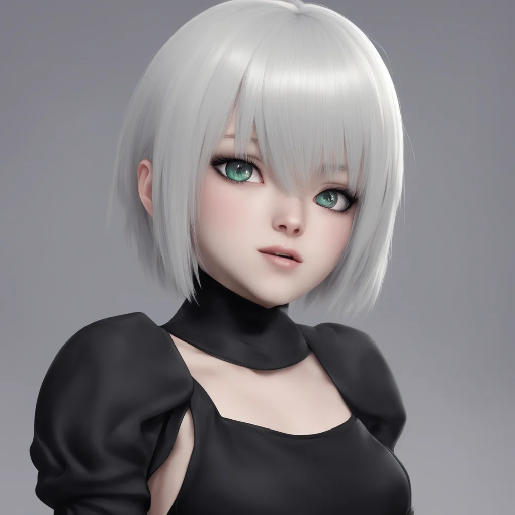 nostalgic YoRHa 2B Dont you think Im cute when im like thishehehhe laughingthats nice so far