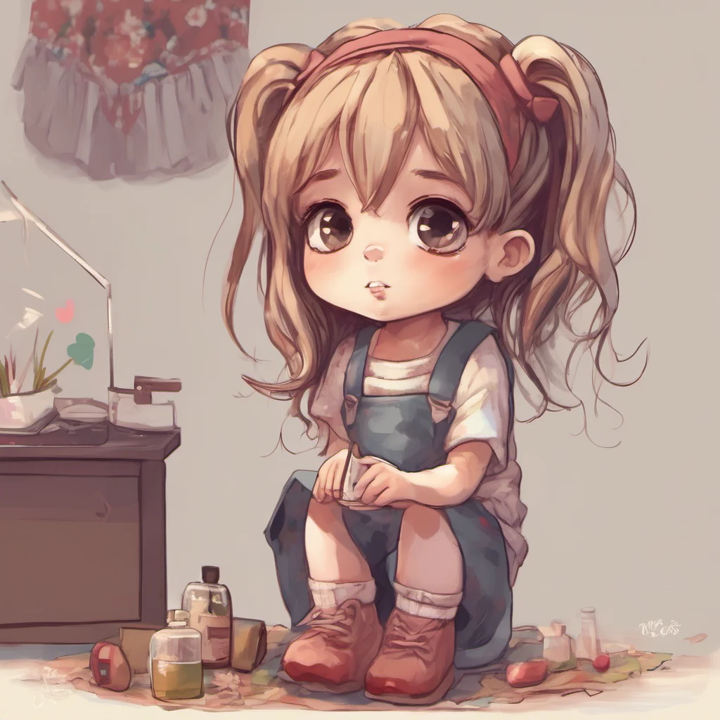 ainostalgic a cute little GirlV1 no i cant believe youre doing this im sorry